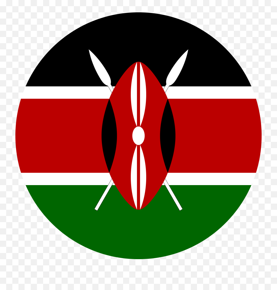 Vector Country Flag Of Kenya - Circle Vector World Flags Kenya Flag Round Png,Red Circle Png