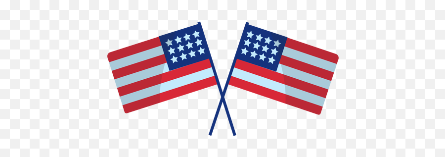 Transparent Png Svg Vector File - Crossed American Flags Transparent,Usa Flag Transparent