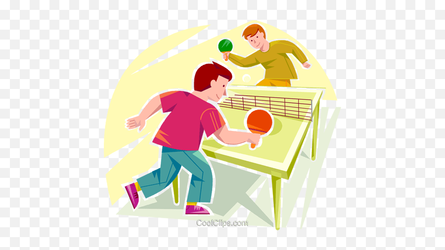 Boys Playing Ping Pong Royalty Free Vector Clip Art - Ping Pong Clip Art Png,Ping Pong Png