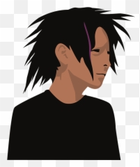 Black Hair Model Png - Boy Tan Black Hair Teen Tshirt Png Cartoon