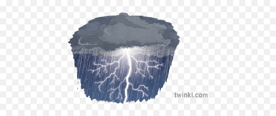Thunderstorm Weather Sky Lightning Ks2 Illustration - Twinkl Language Png,Thunderstorm Png