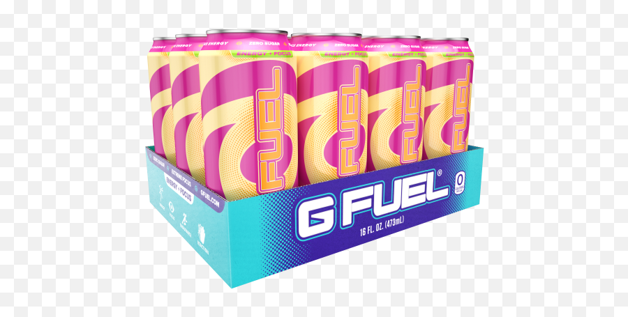12 Cans G Fuel Rainbow Sherbet Sugar Free Energy Drink 16 Fl Oz - Crash Bandicoot G Fuel Png,Gfuel Logo