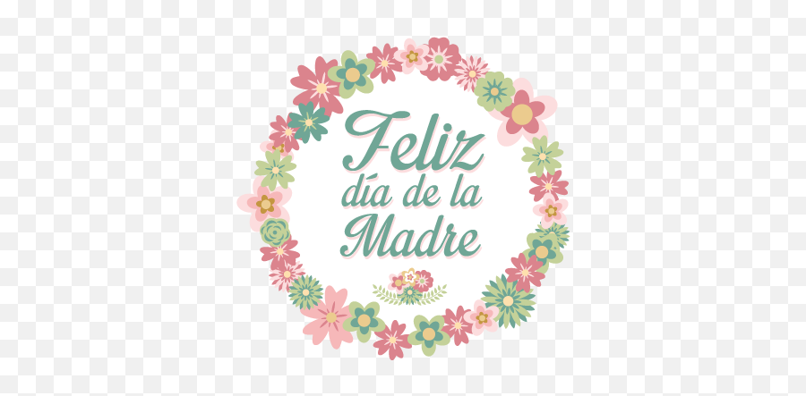 Vinilo Decorativo Corona Día Madre - Feliz Dia De Las Madres Flower Wreath Png,Feliz Dia De Las Madres Png