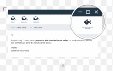 Report Phishing Icon Added To Outlook Email For Employees - Dot png
