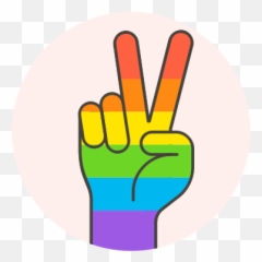 Flag Hand Lgbtq Peace Icon - Lgbtq Icon png