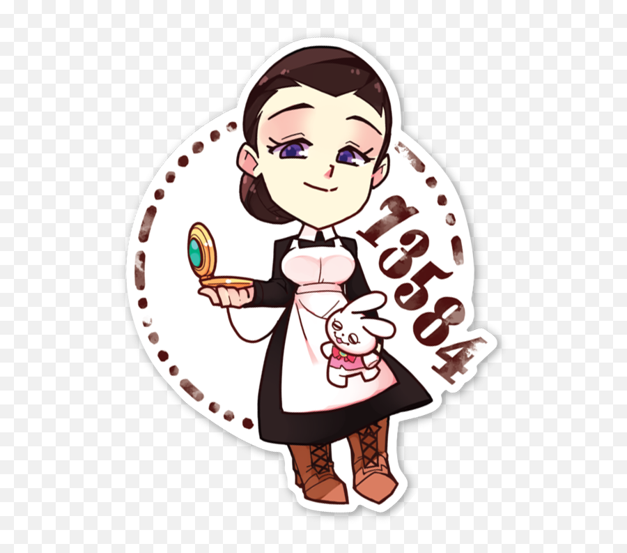 Isabella Vinyl Sticker Anime Stickers The Promised - Sticker Promised Neverland Isabella Png,Katawa Shoujo Icon