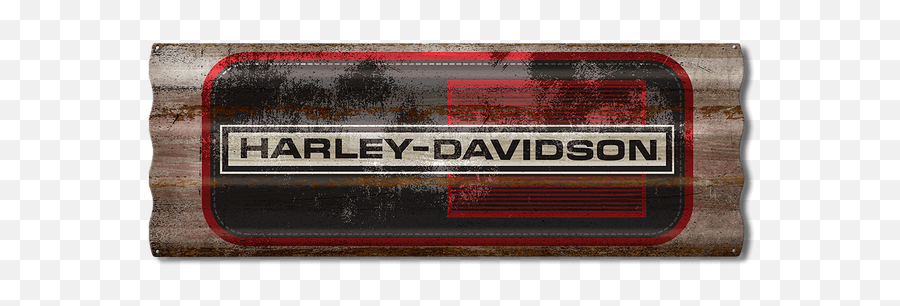 Corrugated Vintage Harley Davidson Logo Sign - Bacon Png,Images Of Harley Davidson Logo
