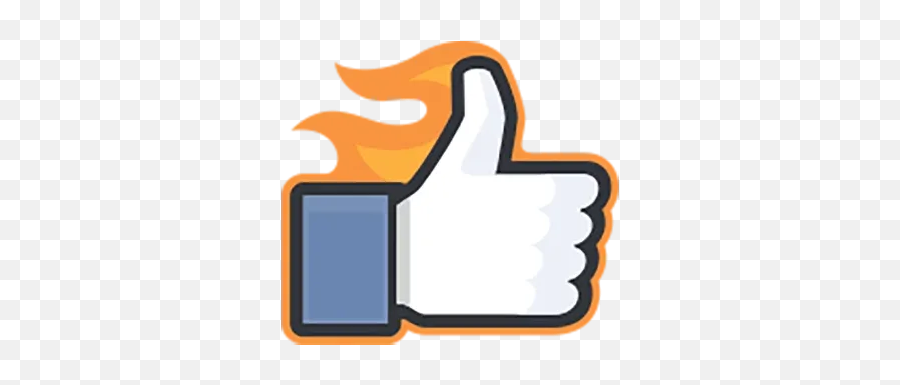 Facebook Likesu201d Stickers Set For Telegram - Facebook Like With Fire Png,Fire Icon For Facebook