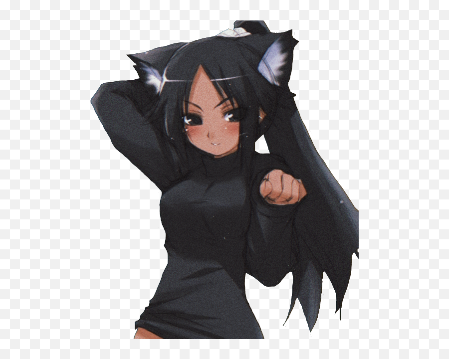 Largest Collection Of Free - Toedit Stickers On Picsart Anime Cat Black Cat Girls Png,Yoruichi Icon