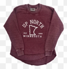 Minnesota Vintage Crew Up North Sweatshirt - Love from USA Long Sleeve png