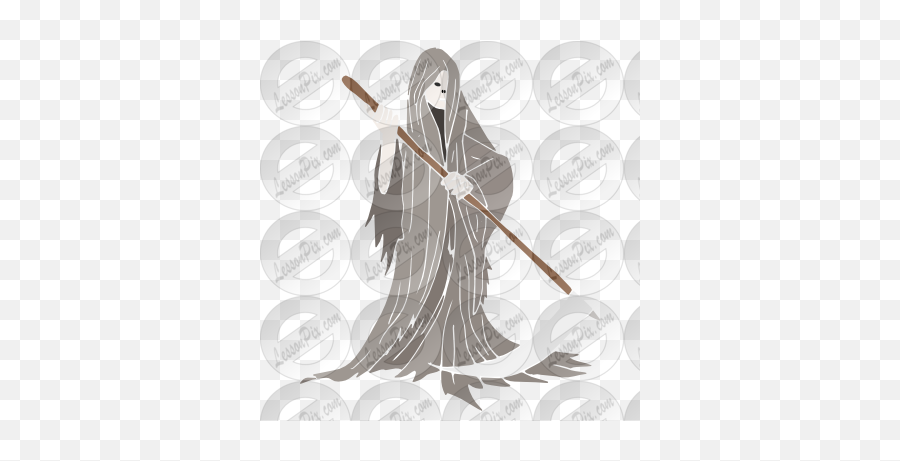 Grim Reaper Stencil For Classroom Therapy Use - Great Grim Illustration Png,Grim Reaper Png