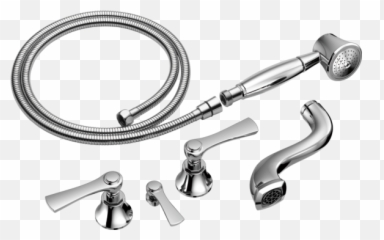 Moen T654 Wynford Two - Handle Roman Tub Filler with Brizo Rook Trim Kit Handles png