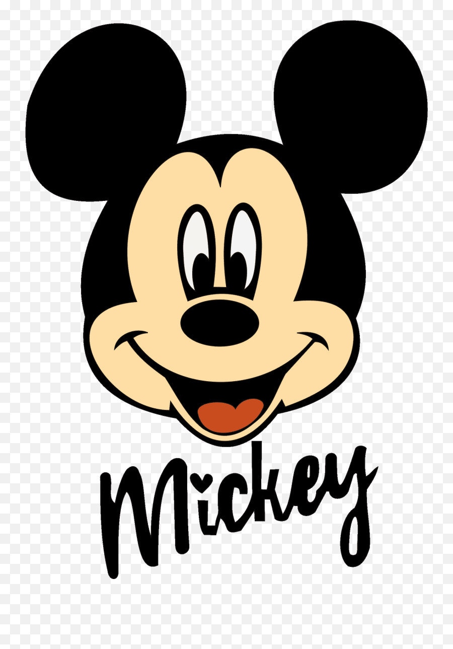 Draw the face of Mickey Mouse (front view) - Sketchok