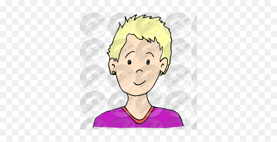 Short Hair Picture For Classroom Therapy Use - Great Short Cartoon Png,Short Hair Png