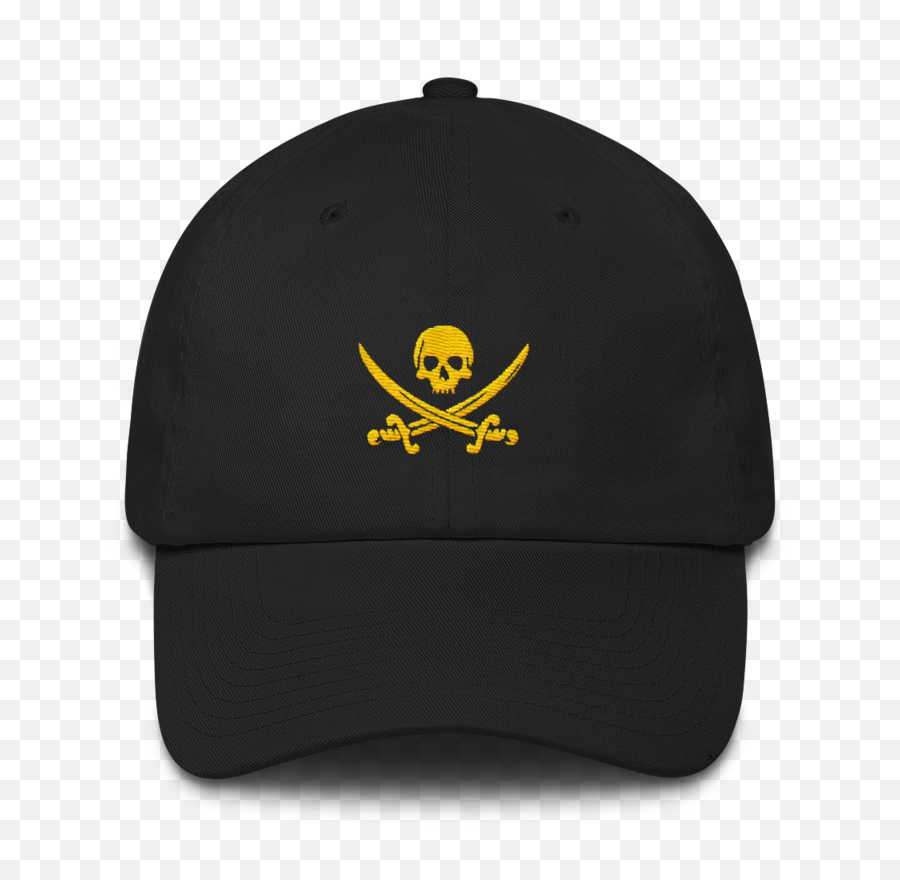Black And Gold Pirate Flag Dad Hat - Baseball Cap Png,Pirate Hat Transparent