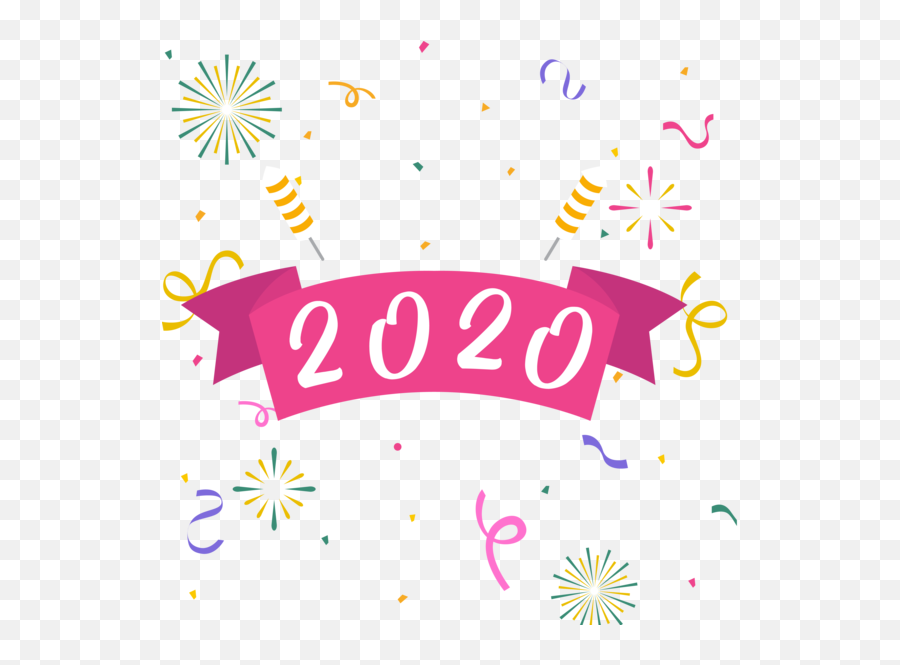 New Year 2020 Text Line Font For Happy - New Year Clipart 2020 Png,Festival Png