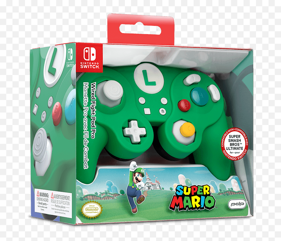 Wired Fight Pad Pro - Luigi Mario Controller Nintendo Switch Png,Smash Ball Png