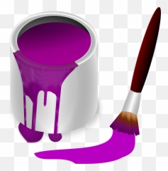 Yellow Paint Brush Clipart - Purple png