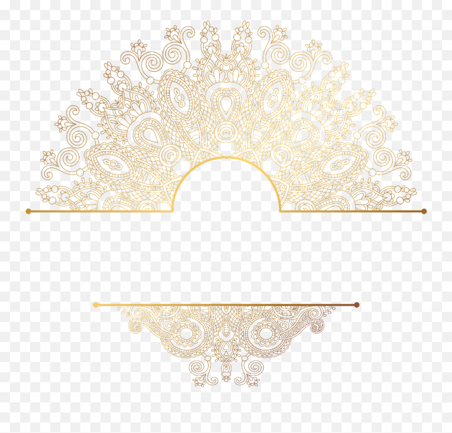 Paisley - Transparent Gold Mandala Design Png,Gold Divider Png