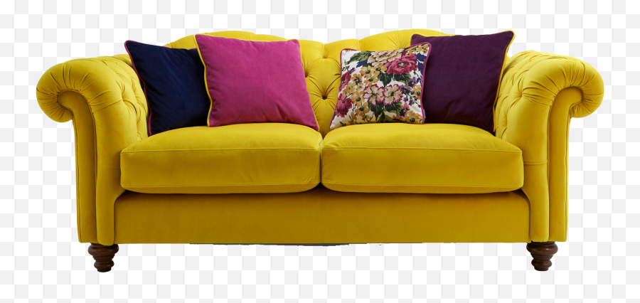 Couch Furniture Yellow Loveseat Sofa - Sofa Png Image Hd,Couch Png