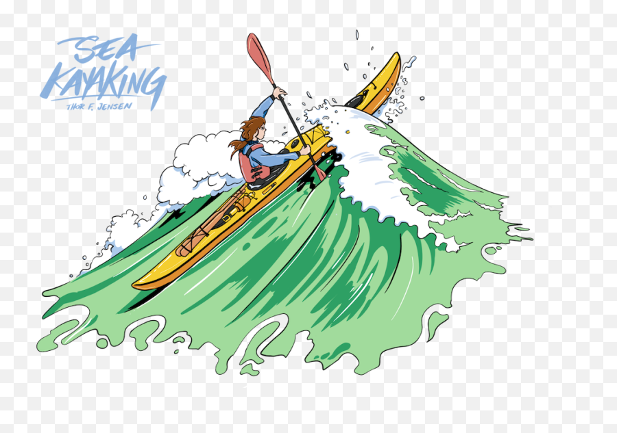 Wave Woman Sea Kayaking U2013 T - Shirt Unisex Illustration Png,Thor Logo Clipart