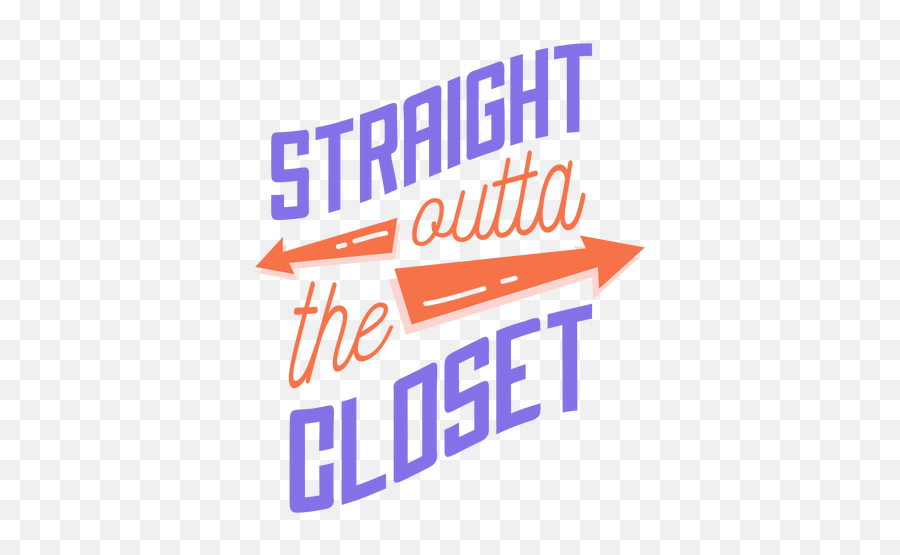 Straight Outta The Closet Arrow Sticker - Transparent Png Heights Pizza,Closet Png