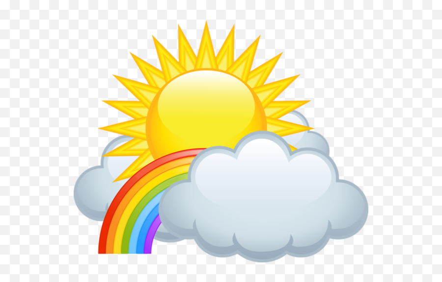 Download And Rainbow Clouds Sun Rain Cloud Clipart Png Free - Sun Rainbow Clouds Clipart,Rain Cloud Png