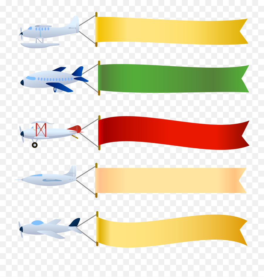 Banner Clip Art - Transparent Flying Banner Png,Airplane Clipart Png