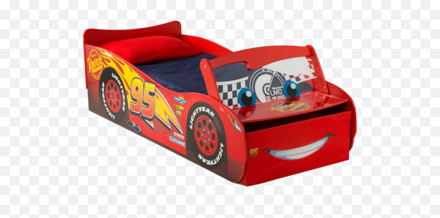 Disney Cars Lightning Mcqueen Toddler Bed With Light Up - Lightning Mcqueen Bed Png,Disney Cars Png