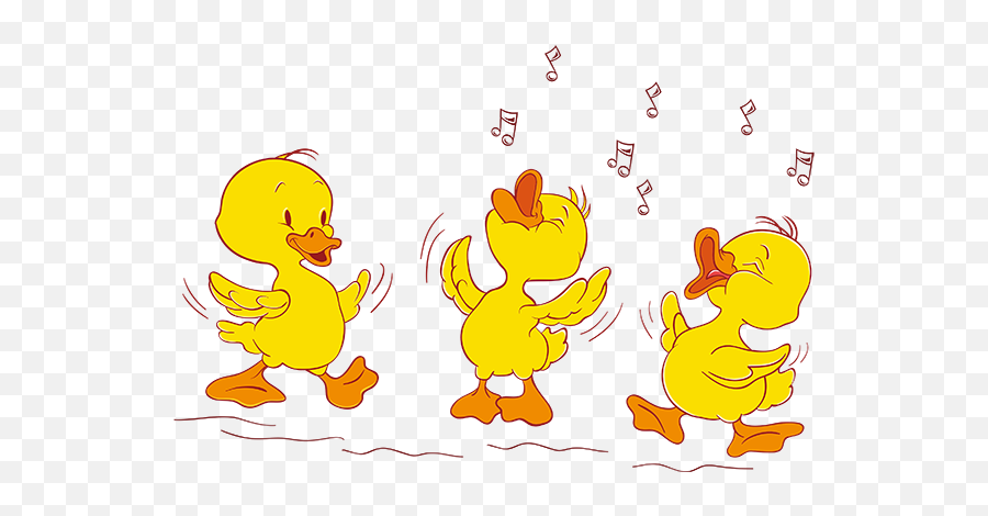 Transparent Ducks In A Row - Group Of Cartoon Ducks Png,Ducks Png