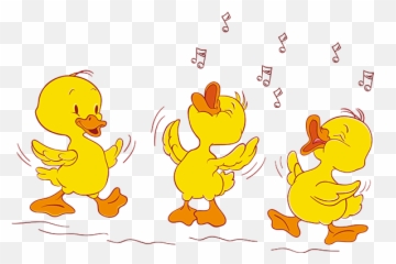 Transparent Ducks In A Row - Group Of Cartoon Ducks Png,Ducks Png