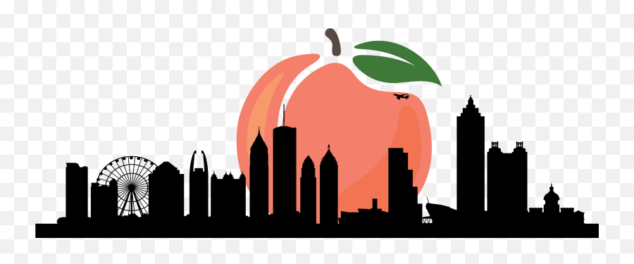 Atlanta City Skyline Tattoo Clipart - Silhouette Atlanta Skyline Png,Atlanta Skyline Png - free transparent png images - pngaaa.com