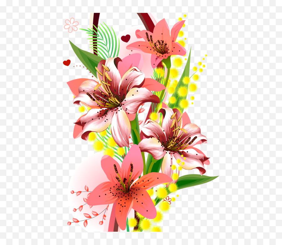 Painted Colorful Flower Png - Colorful Flowers Png,Colorful Flowers Png
