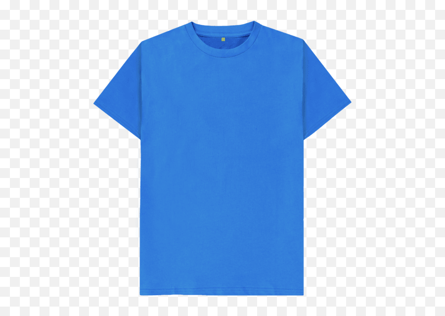 Bright Blue Plain Organic T Png Blank Shirt