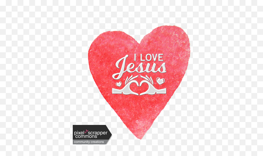 Watercolor Heart I Love Jesus Word Art Graphic By Robin - Heart I Love Jesus Png,Watercolor Heart Png