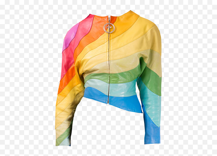 Rainbow Leather Jacket Transparent Image Free Png Images - Clothes With Transparent Backgrounds,Leather Png