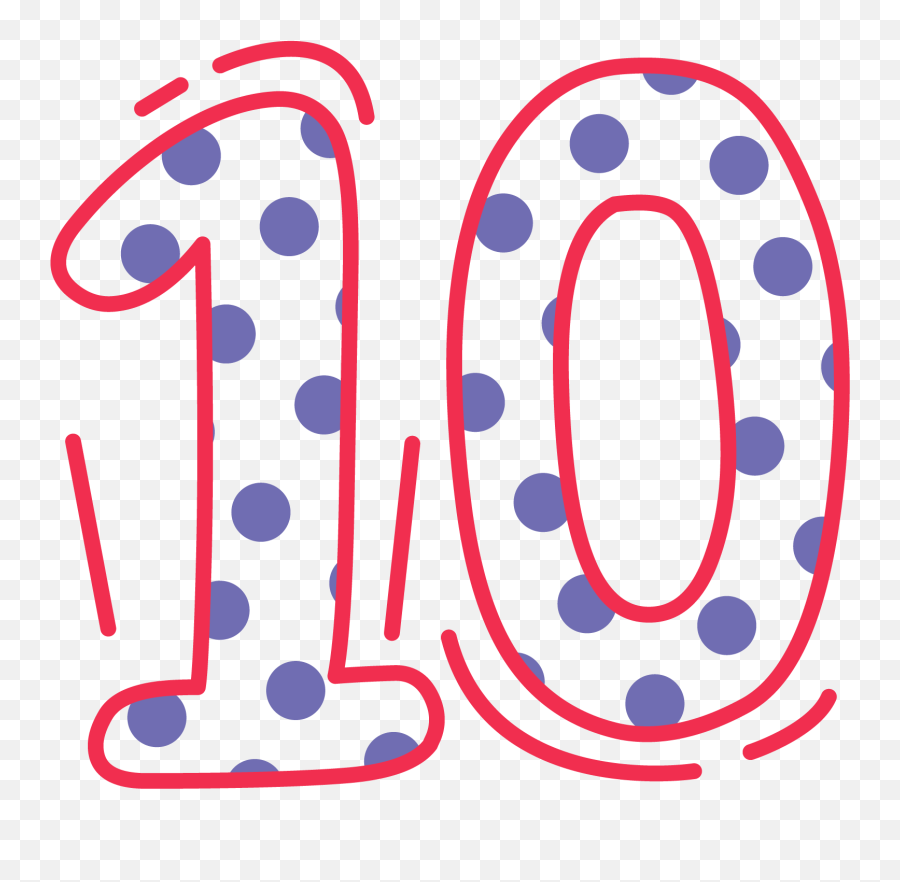 10 Number Png Image - Dot,Number 10 Png