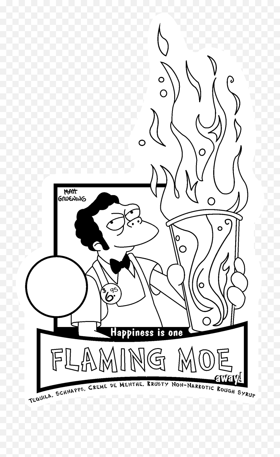 The Simpsons Logo Black And White - Flaming Png,The Simpsons Logo Png
