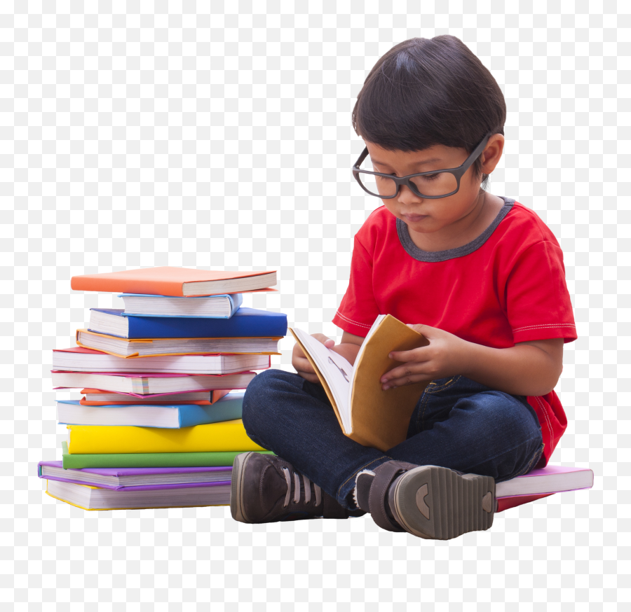 Reading Transparent Png - Kid Reading Books Transparent Background,Reading Png