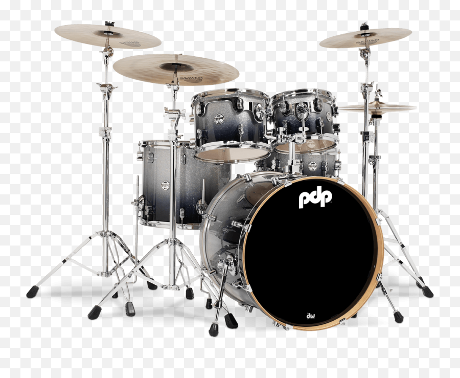 Pdp Concept Maple Silver To Black Fade 5 - Piece Shellhardware Pack Pdp Concept Maple 5 Piece Png,Black Fade Png