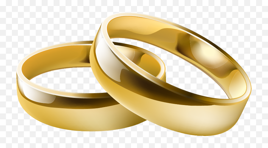 Linked Wedding Rings Clipart - Gold Wedding Rings Transparent Background Png,Engagement Ring Png