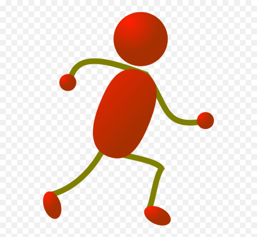 Stick Figure Running Clipart - Red Running Stick Figure Png,Stick Figure Transparent