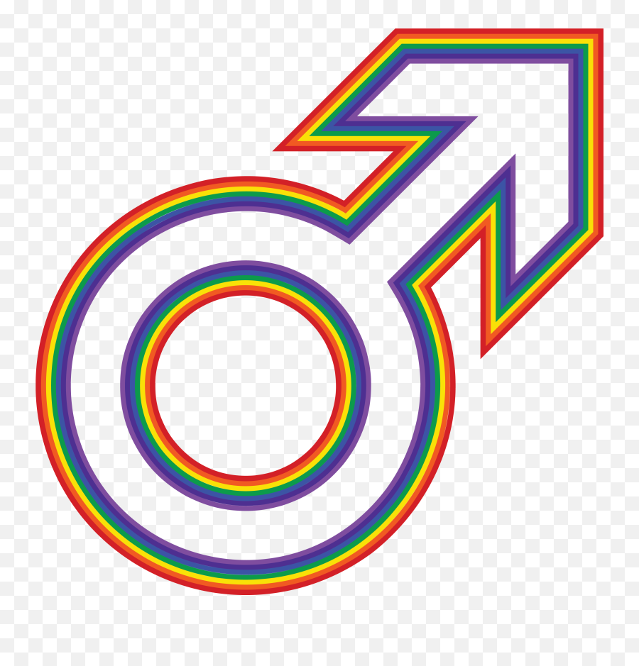 Male Symbol Clip Art - Rainbow Male Symbol Png,Male Symbol Transparent