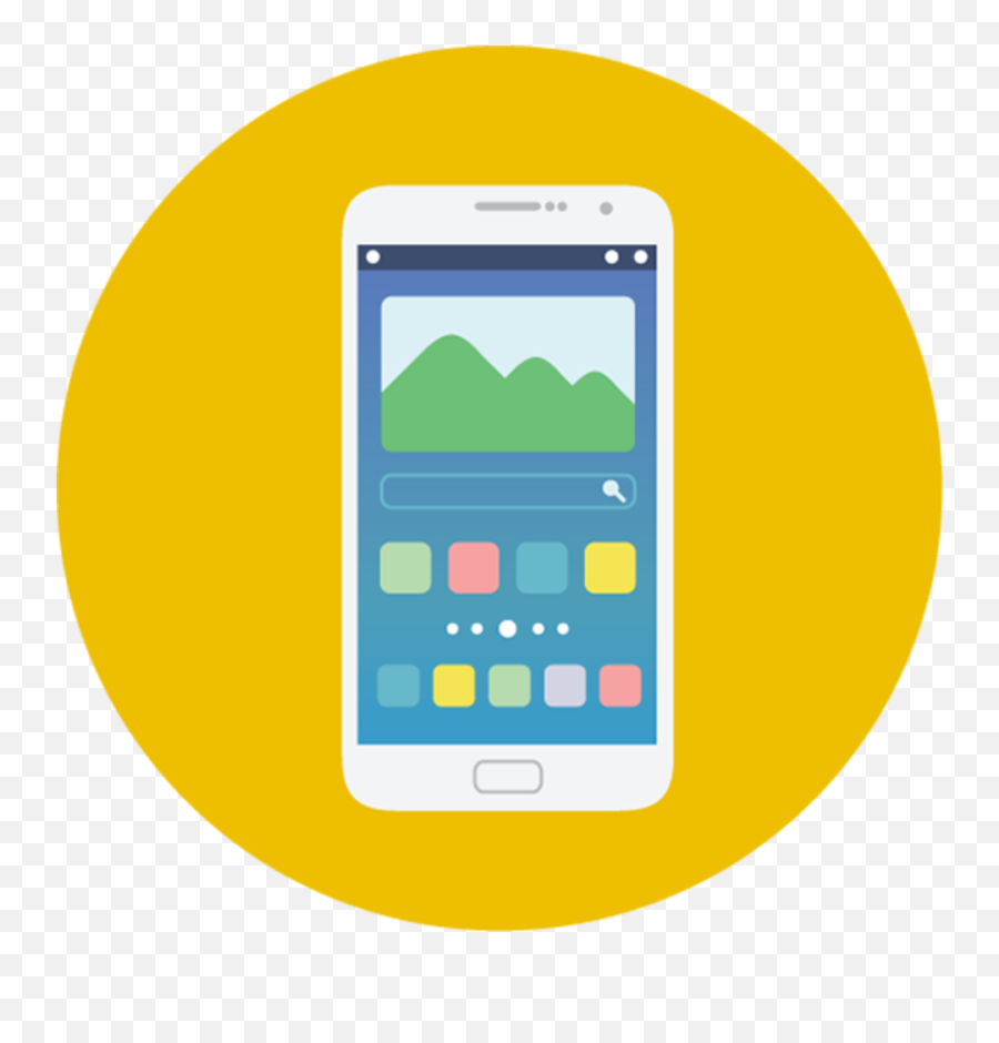 Smartphone Icon - Mobile App Round Icon Png Transparent Png Mobile Apps Icon Png,Smartphone Icon Transparent