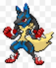Pixilart - Mega Lucario Pixel Art Png,Lucario Transparent