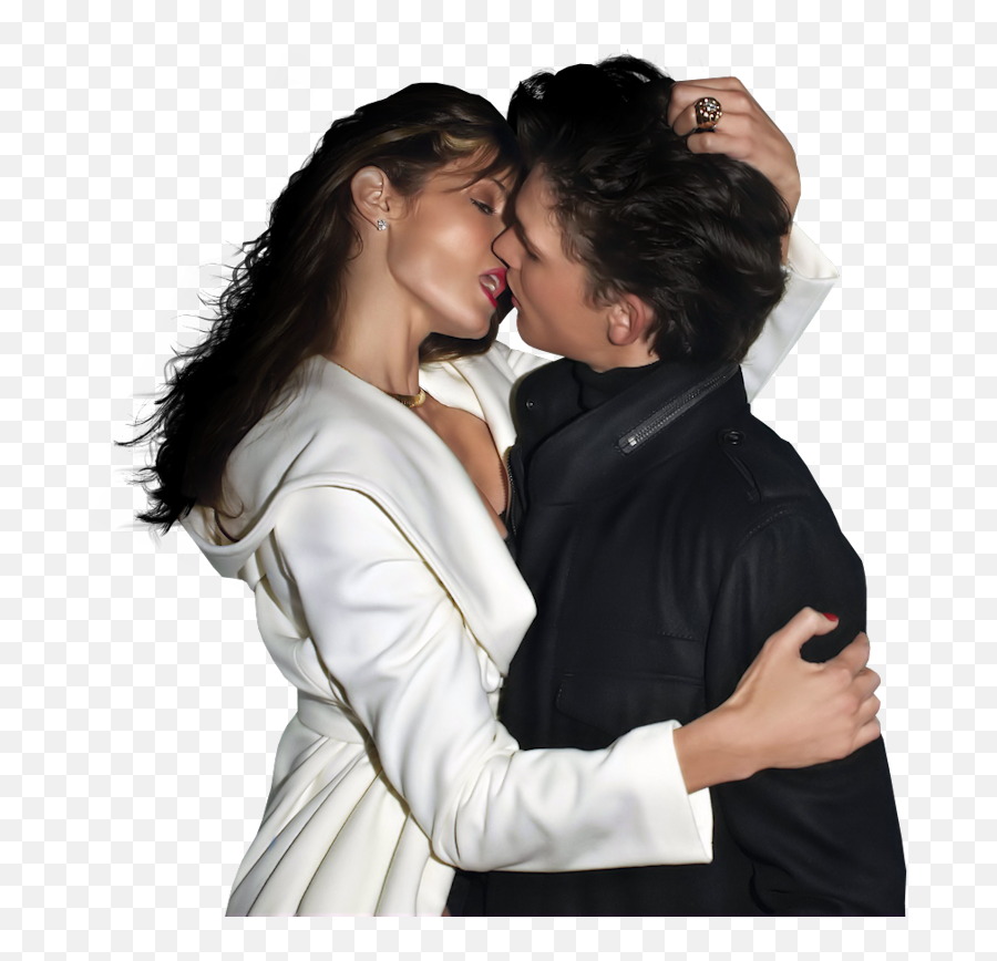 Download Hd Tubes Couples Png - Hot Stephanie Seymour Kiss Couple Png,Kissing Png
