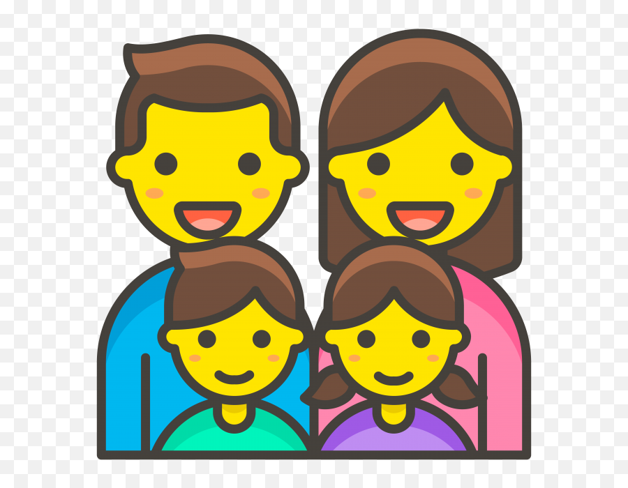 Hd Family Man Woman Girl Boy Emoji - Fam 1135744 Png Familia Emoji Png,Woman Transparent