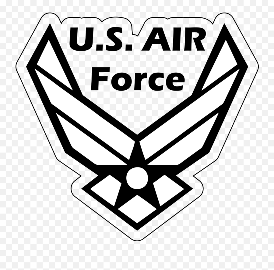Usaf Emblem Outline Vinyl Sticker - Us Air Force Logo Png,United States Outline Png