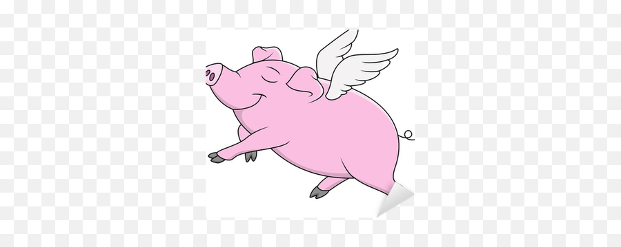 Sticker Pig Flying Cartoon - Pixersus Png,Flying Pig Icon