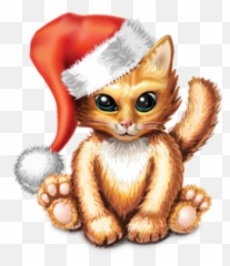 Christmas Kitty Psd Free Download Templates U0026 Mockups - New Year png